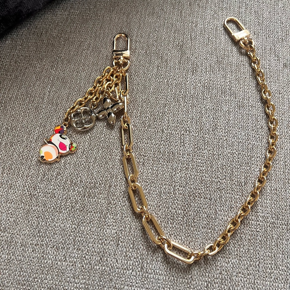 Louis Vuitton Gold Chain Colorful Murakami Bag Charms
